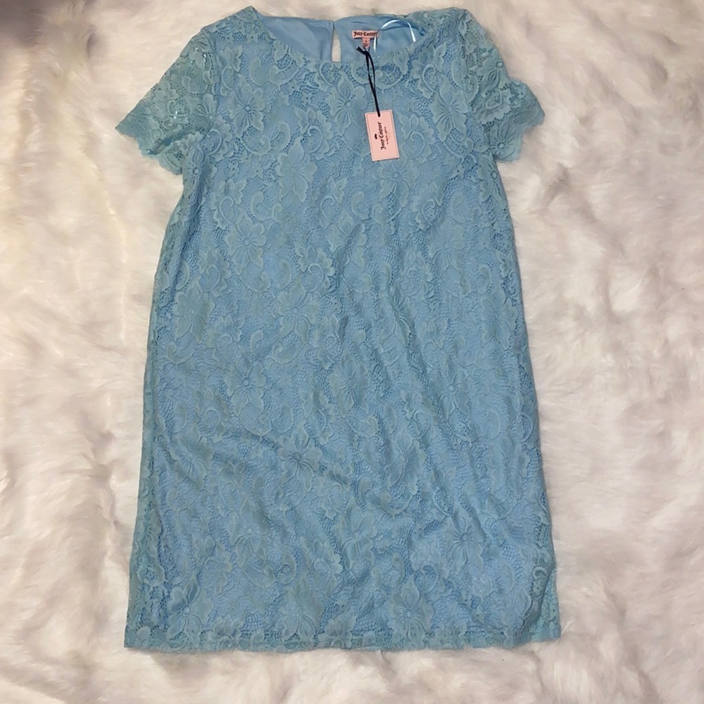 BNWT Juicy Couture baby blue lace dress